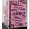 Gaming Accessories Chessex : Polyhedral 7-die Set Pink W/silver