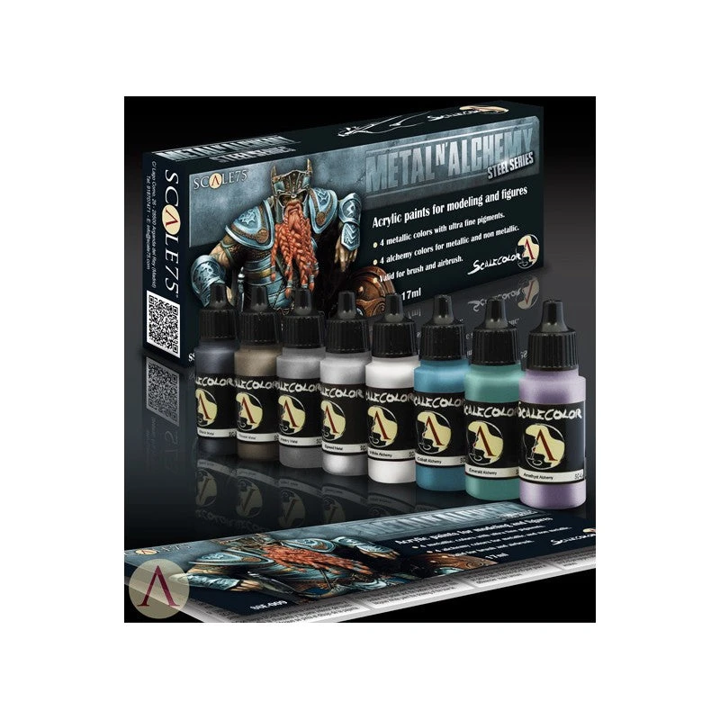 Scale75 Steel Metal Alchemy Paint Set Paints 4 Scale75 Steel Metal Alchemy Paint Set Paints