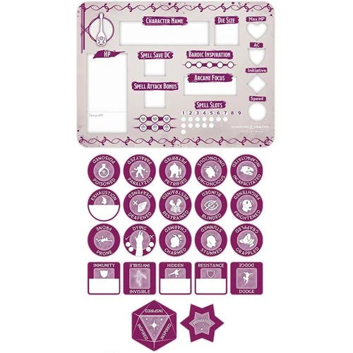 Gale Force Nine Dungeons & Dragons - Bard Token Set 4 Gale Force Nine Dungeons & Dragons - Bard Token Set