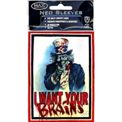 Max Protection I Want Your Brains Sleeves (100) Gaming Accessories
