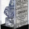 Chessex : Polyhedral 7-die Set Nebula Black/White