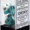 Chessex : Polyhedral 7-die Set Teal - White/black Gaming Accessories