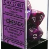 Chessex : Polyhedral 7-die Set Violet W/white Gaming Accessories
