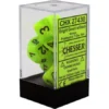 Gaming Accessories Chessex : Polyhedral 7-die Set Bright Green/Black