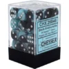 Chessex : 12mm D6 Set Black-Shell/White