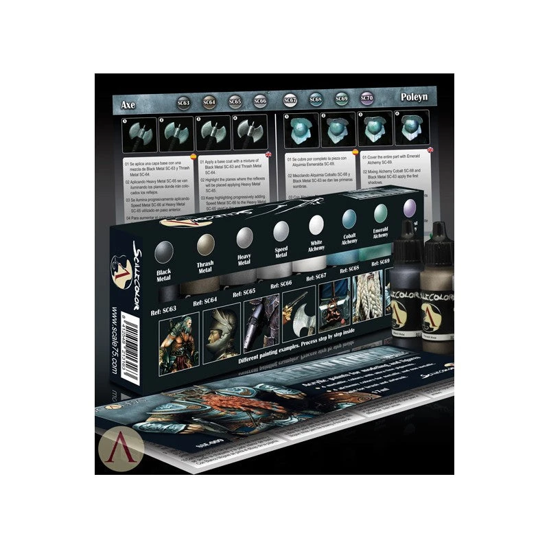 Scale75 Steel Metal Alchemy Paint Set Paints 5 Scale75 Steel Metal Alchemy Paint Set Paints