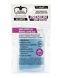 Gaming Accessories Ultimate Guard Sleeves: Premium Soft Board Game Size (50)
