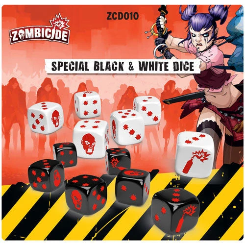 CMON Zombicide 2nd Edition - Special Black & White Dice CMon Boxed Games 3 CMON Zombicide 2nd Edition - Special Black & White Dice CMon Boxed Games