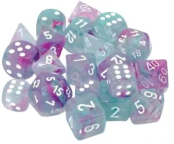 CHESSEX MFG. CO. LLC Nebula: 16mm D6 Wisteria/white Luminary Dice Block (12 Dice)
