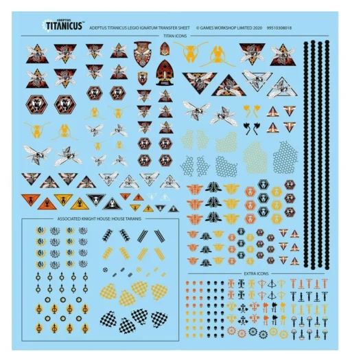 Games Workshop Adeptus Titanicus Legio Ignatum Transfer Sheet