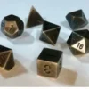 Chessex: Solid Metal Old Brass Polyhedral 7-Dice Set Gaming Accessories