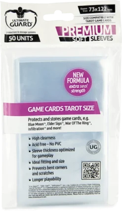 Ultimate Guard Gaming Accessories Tarot Card Sleeves : Clear (50)