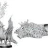 Wizkids Dungeons & Dragons Nolzur`s Marvelous Unpainted Miniatures: W11 Gold Dragon Wyrmling & Small Treasure Pile