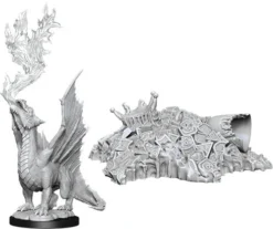 Wizkids Dungeons & Dragons Nolzur`s Marvelous Unpainted Miniatures: W11 Gold Dragon Wyrmling & Small Treasure Pile