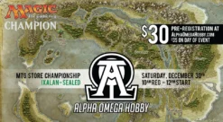 Alpha Omega Hobby MTG Store Championship Ticket