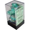 Chessex : Polyhedral 7-die Set Oxi-Copper/White Gaming Accessories