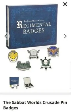 Games Workshop Sabbat Worlds Crusade Pin Badges