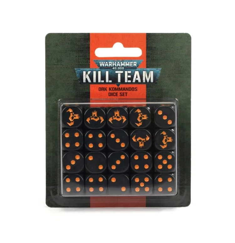 Games Workshop Kill Team - Ork Kommandos Dice Set 3 Games Workshop Kill Team - Ork Kommandos Dice Set