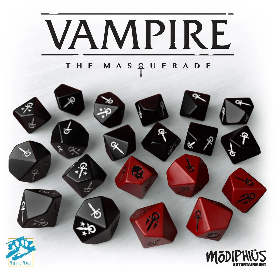 Modiphius Role Playing Games Vampire The Masquerade Dice Set 3 Modiphius Role Playing Games Vampire The Masquerade Dice Set