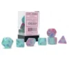 Gaming Accessories Chessex : Polyhedral 7-die Set Gemini Gel Green-Pink/Blue Luminary