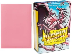 Arcane Tinmen Gaming Accessories Dragon Shields : Pink - Matte (60 Count Japanese Size)