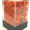 Chessex : 12mm D6 Set Orange W/Black Gaming Accessories