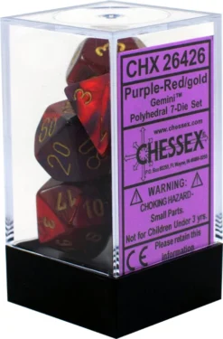 Gaming Accessories Chessex : Polyhedral 7-die Set Purple-Red/Gold