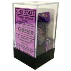 Gaming Accessories Chessex : Polyhedral 7-die Set Purple W/Gold