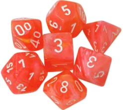 Gaming Accessories Chessex : Polyhedral Festive Dahlia/White 7 Die Set