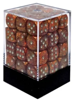 Gaming Accessories Chessex : 12mm D6 Set Ruby W/Gold