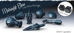 Tabletop Tycoon The Rogue 7-dice Set - Midnight Blue & Silver Starlight