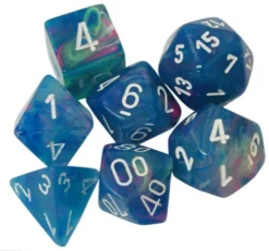Gaming Accessories Chessex Polyhedral Dice Set: Festive Waterlily/White (7)