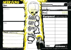 Free League Publishing Mork Borg RPG : Character Sheet Pad