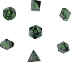 Gaming Accessories Chessex : Polyhedral 7-die Set Black-Grey/Green