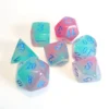 Gaming Accessories Chessex : Lab Dice - Polyhedral 7-die Set Gemini Gel Green-Pink/blue