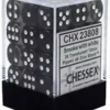 Chessex : 12mm D6 Set Smoke W/white