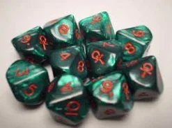 Chessex : Set Of 10 Ankh D10s Gaming Accessories