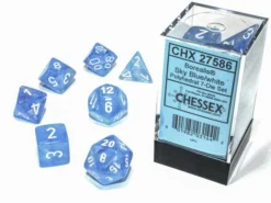 Chessex : Polyhedral 7-die Set Sky Blue/White Gaming Accessories