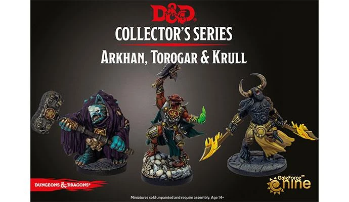 Gale Force Nine D&D Collector's Series : Arkhan, Torogar & Krull Dungeons & Dragons 3 Gale Force Nine D&D Collector's Series : Arkhan, Torogar & Krull Dungeons & Dragons