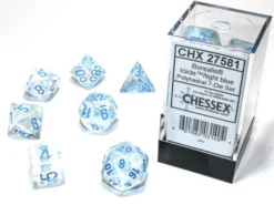 Chessex : Polyhedral 7-die Set Icicle / Light Blue