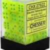 Chessex : 12mm D6 Set Electric Yellow/Green Gaming Accessories