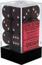 Chessex : 16mm D6 Set Silver Volcano Gaming Accessories