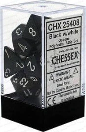 Chessex : Polyhedral 7-die Set Black/White