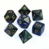 Chessex : Polyhedral 7-die Set Blue-Green/Gold