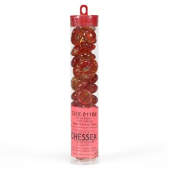 Gaming Accessories Chessex: Glass Gaming Stones - Red Catseye
