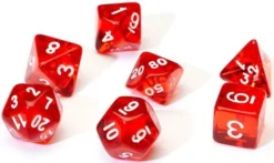 Sirius Dice Set - Translucent Red Dungeons & Dragons