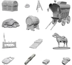 Wizkids Nolzur`s Marvelous Unpainted Miniatures: W4 Adventurer`s Campsite