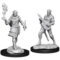 Wizkids Critical Role Unpainted Miniatures: W1 Pallid Elf Rogue & Bard